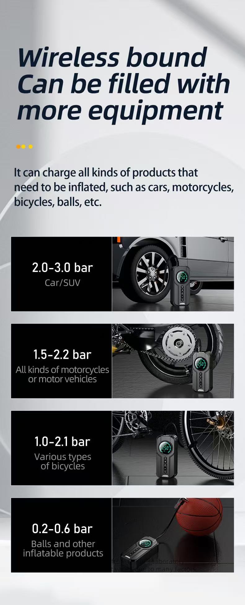 Portable Air Pump For Car Tires Automatic