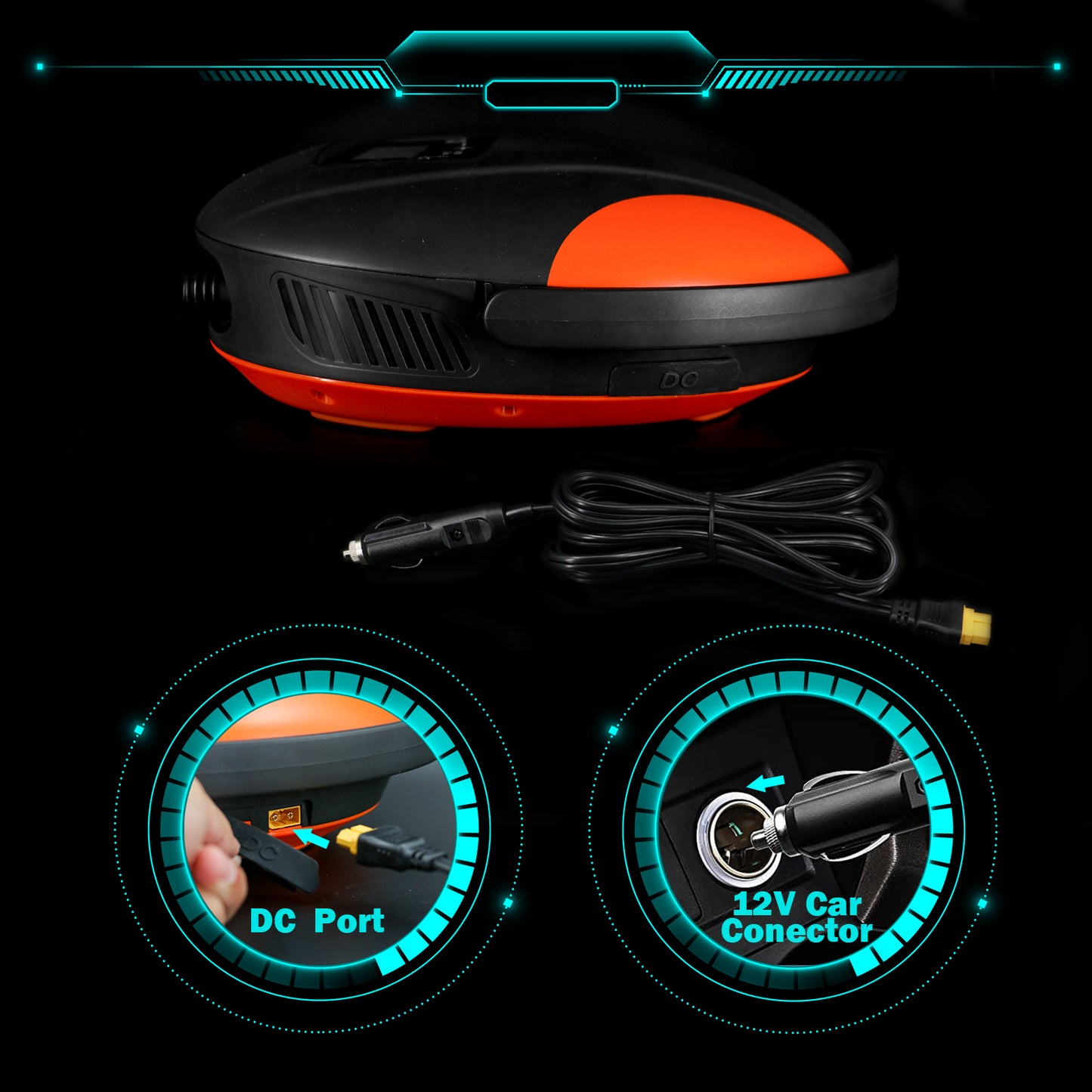 Portable Air Pump Auto Electric Paddleboard Inflatable