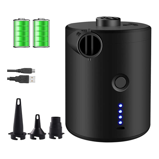 Portable Air Pump Electric Auto Small Rechargeable Black