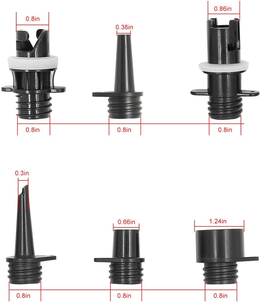 Inflatable Pump Accessory with Six Nozzles and One Hose