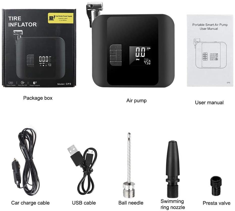 Portable Air Pump For Car Electric Auto For Tires