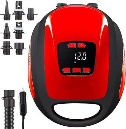 Paddleboard pump Electric portable, SUP pump, 20PSI air compressor, 12V automotive connector, charging and discharging power,