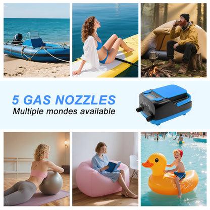 Portable Air Pump Auto Electric Paddleboard Inflatable Blue