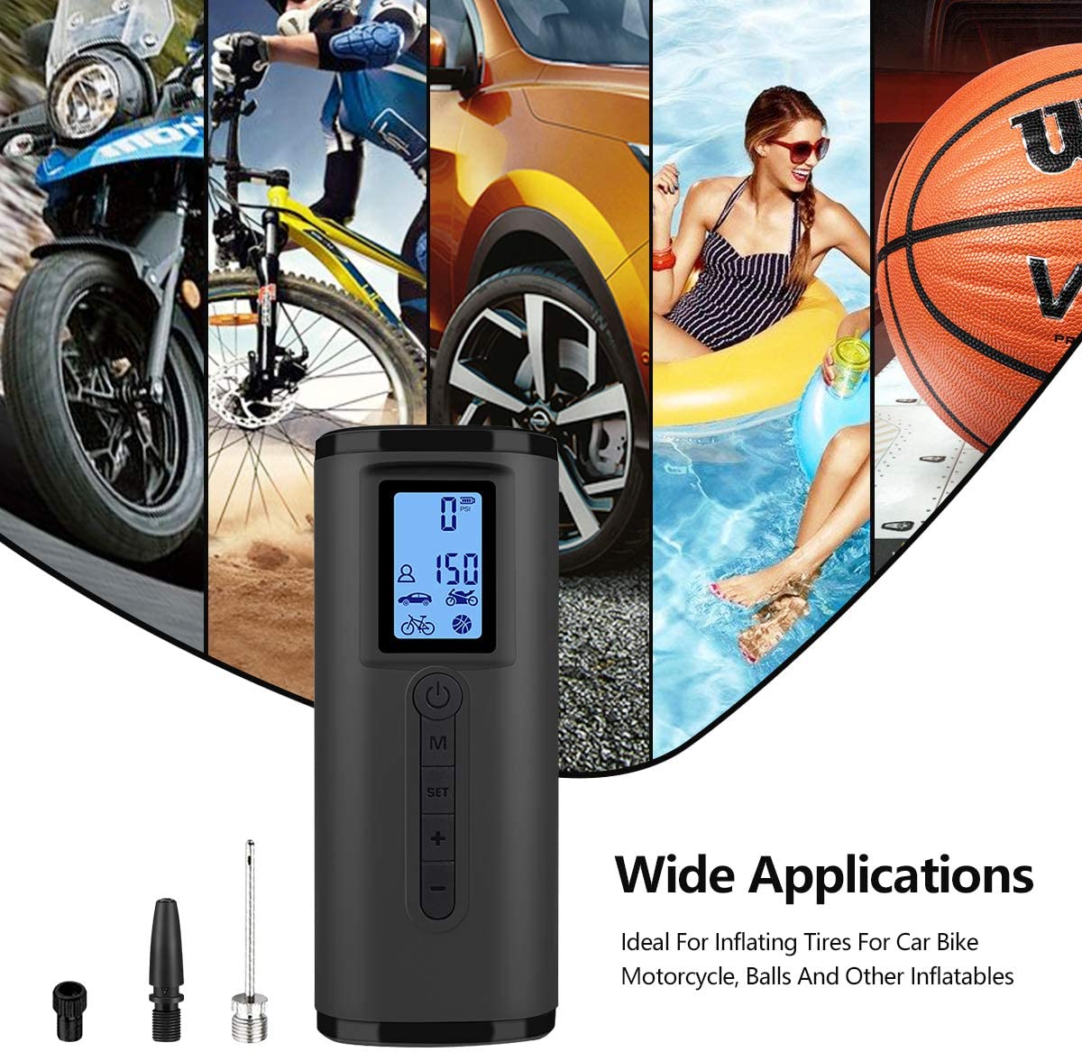 USB-C Portable Tyre Inflator for Cars, Bikes, and Sports